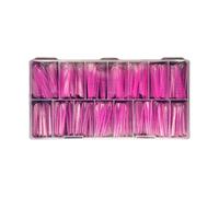 UVS - Molde de uñas de gel para uñas de gel de cobertura completa, sistema de formulario doble, herramienta de manicura y pedicura para punta transparente, doble forma, cubierta completa, puntas de
