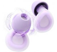 UVtech Noise-3 Tapones para dormir - Extra fuerte 38dB SNR - Protección auditiva de silicona suave contra ronquidos - 4 tamaños (XS-L) con funda (Morado)