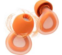 UVtech Noise-3 Tapones para dormir - Extra fuerte 38dB SNR - Protección auditiva de silicona suave contra ronquidos - 4 tamaños (XS-L) con funda (Naranja)