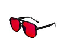 UVtech SLEEP-3M 100% Filtro de Luz Azul Gafas Rojas Gafas de Ordenador PC Gaming Bluelight Filtro UV Bloqueo Anti Mujer Hombre, Rojo, Talla Única