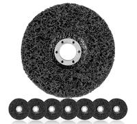 UVVRUR Discos de limpieza gruesos CSD de 125 mm, 7 discos CSD de 125 mm, discos abrasivos para amoladora angular, eliminar el óxido, para eliminar el óxido y eliminar el óxido (negro, 7, mediano)