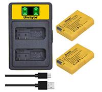 Uwayor EN-EL14 Cargador Batería de Cámara de Reemplazo USB Batería de Doble Ranura Cargador de Batería por Nikon D5600 D5500 D5300 D5200 D5100 D3500 D3400 D3300 D3200 D3100