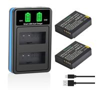 Uwayor LP-E10 - Juego de 2 baterías y cargador dual para Canon EOS Rebel T3 T5 T6 T7 T100 Kiss X50 X70 X80 X90 EOS 1100D 1200D 1300D 1500D 2000D 3000D 4000D