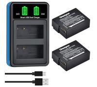 Uwayor Paquete de 2 baterías y Cargadores DMW-BLC12 DMW-BLC12E compatibles con Panasonic Lumix G85, G81, G91, DC-FZ1000 II, DC-G90, DMC-G80, DMC-FZ2000, DMC-G5, DMC-G6, DMC-GX8, DMC-FZ200, DMC-FZ300