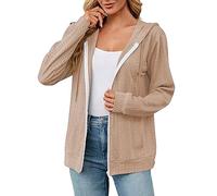 Uwdiohq Abrigo Invierno Mujer Oferta Chaquetas Deporte Mujer Sudaderas Mujer Forro Polar Sudadera Algodón Cremallera Mujer Chaqueta Vaquera Manga Corta Mujer Ofertas Flash del Dia Hoodie Mujer