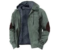 Uwdiohq Abrigo Lana Mujer Invierno Rebajas Chaqueta con Capucha Hombre Chaqueta Sahariana Hombre Anorak Hombre Impermeable Sudadera Calefactable Plumiferos Hombre Verde Regalo para Mujer