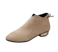 Uwdiohq Botas al Tobillo Marrones Gamuza otoño Mujer Color Gruesa Botines | Zapatos Impermeables Mujer Bambas Hombre Casuales Botines Comodos Boots Botas De Goma Bot as Beige Charol Camper Tacón Piel