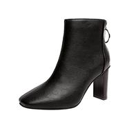 Uwdiohq Botas Mujer Suela Antideslizante para Calle con Zapatos Cremallera, | Botines Planos Mujer Barefoot Zapatos Baile Latino Botas Agua Muje r Cordones Bota Media Caña Nieve Negras Altas Zapatillas