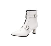 Uwdiohq Botines Forrados de Pelo Mujer Invierno Botines de Aguja a de Corta | Botas De Agua Mujer Moto Hombre Zapatillas Impermeables Botin Invierno Marrones Plan as Galochas Bota Media Caña Nordikas
