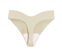 Uwdiohq Bragas Mujer Algodon Bikini Interior De Cintura Alta para Mujer, Y Transpirable. Sujetadores Postoperatorio (Beige, L) Algodón 100% Braga Braguitas Rojas Fin Año Sin Costuras Compresas