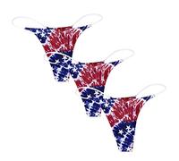 Uwdiohq Bragas Mujer Algodon Bikini Tanga De Interior Transpirable con Estampado Sexy para 3 Piezas Sujetadores Encaje (Dark Blue, XXL) Princesa Unno Underwear Women Negras Braga 100% Compresas