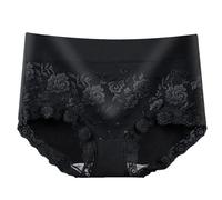 Uwdiohq Bragas Mujer Algodon Culotte Interior De Bikini Talle para Transpirable Sujetador Rojo (Black, L) Pack Brasileñas Altas Clasicas Princesa Tangas 100X100 Compresas Postparto Braga Faja