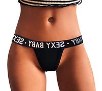 Uwdiohq Bragas Mujer Algodon Sin Costuras Lencería Sexy para G String Calzoncillos Interior T Tangas Extensores Sujetador (Black, L) Invisible Braga De Algodón Postparto Brasileñas Compresas