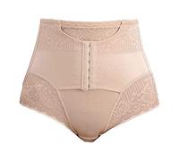 Uwdiohq Bragas Mujer Algodon Talla Grande Fajas De Cintura Alta para Braguitas Levantamiento Glúteos Adelgazar El Vientre Sujetadores Copa Blanda (Beige, XXXL) Ropa Interior Reductoras Braga Sin