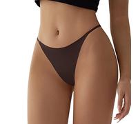 Uwdiohq Bragas Sin Costuras Mujer Cintura Alta Interior Sexy De Tanga Rastro para Sujetadores Subir Pecho (Brown, M) Algodon Talle Alto Braguitas Algodón Princesa Push Up Braguita Bikini