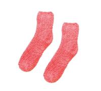 Uwdiohq Calcetines de pantuflas acogedores y esponjosos para mujer, calcetines cálidos dormir en casa felpa invierno Lobo (Watermelon Red, One Size) warm socks Canale Mujer Calientes Grises Algodon
