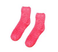 Uwdiohq Calcetines de pantuflas acogedores y esponjosos para mujer, calcetines cálidos dormir en casa felpa invierno Lobo (Hot Pink, One Size) térmico Mujer Sin Goma Calcetín Termico Para Dormir