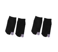 Uwdiohq Calcetines Gordos Mujer 2Pcs Split Toe Socks Women Men Non Slip Flop For Sports Shoes Boots Leather Sandals Medias Blancas Rejilla Antideslizantes Yoga Termicos Invierno Largos Blanco