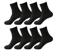 Uwdiohq Calcetines Largos Mujer Unisex Finos Holgados Suaves Anchos Elásticos Sin Costuras 4 Pares Color Negro Medias De Cuadros Gorditos Algodon Gordos Calentitos Calcetín Termico Termicos Frio