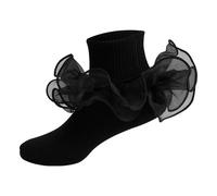 Uwdiohq Calcetines Mujer Invierno Children'S Socks With Lace Girls Ankle Kids Dance Sock For Cute Baby Frilly Socken Colegio Azul Gruesos Altos Algodon Largos Calentitos Antideslizantes Sin