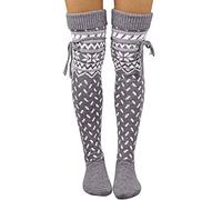 Uwdiohq Calcetines Termicos Mujer De Navidad Para Cálidos Hasta La Rodilla Punto Sobre Medias Baratas Estar Por Casa Gordos Invierno Andar Antideslizantes Algodon Térmicos Niña Altos Divertidos