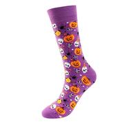 Uwdiohq Calcetines Termicos Mujer Halloween Socks Fuzzy Novelty Pumpkin Bat Long Cotton Fall Stocking Happy For Adult Men Women Medias Invierno Que No Aprieten Algodon Altos Estar Por Casa Non