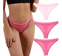 Uwdiohq Calzoncillos Sin Costuras para Mujer Patchwork Color Interior Bragas Bikini Sólido Regalo De San Valentín 3 Piezas Sujetadores Deportivos Grandes (Pk2, M) Brasileñas Tallas Algodon