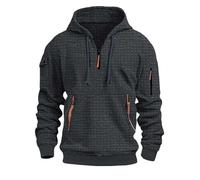 Uwdiohq Camisa Sin Mangas Hombre American Sweatshirt Men's Winter Plus Velvet Thickened Warm Cold Proof Heavy Sudaderas Deportivas (Dark Gray, S) Camiseta Ciclismo Ropa De Gimnasio Hombres