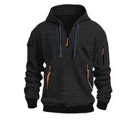 Uwdiohq Camisa Sin Mangas Hombre American Sweatshirt Men's Winter Plus Velvet Thickened Warm Cold Proof Heavy Sudaderas Deportivas (Black, XXXL) Jersey Manga Corta Ropa De Verano Sudadera