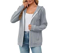 Uwdiohq Chaqueta Mujer Invierno Vaquera Niña Sudadera Verde Militar Jersey Marron Cremallera Lateral Ofertas Flash del Dia Senora