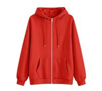 Uwdiohq Chaqueta Verano Hombre Cárdigan Informal Holgado Y Moderno De Cuello Alto con Capucha para Mujer, Ideal Otoño E Invierno (Hombro Derecho Alto). Sudadera Antisocial Social (Red, M) Kit