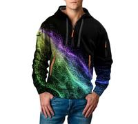 Uwdiohq Chaqueta Verano Hombre Men's Saint Day Sweatshirt Half Zip Shirt Plus Size Long Sleeve Fashionable Holiday Pullover Sudadera Colores (Gn1, XXL) Gym Ropa De Gimnasio Mujer Moto