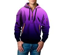 Uwdiohq Chaqueta Verano Hombre Sudadera con Capucha Juvenil Y Moderna para Hombre, Estampado 3D Flores Dinámicas, Otoño E Invierno. Sudaderas USA (Dark Purple, L) Disfraz Vigilante De La Playa