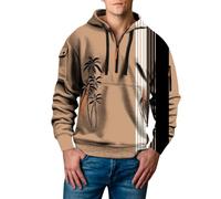 Uwdiohq Chaqueta Verano Hombre Sudadera con Capucha Y Camiseta Estampado 3D para Hombre, Estilo Juvenil Moderno, Ideal Otoño E Invierno. Sudaderas Blancas (Beige, XXXL) Mangas Proteccion Solar