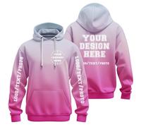 Uwdiohq Chaquetones Hombre Invierno Sudadera con Capucha Personalizada. Diseña Tu Propia Personalizada Texto, Logotipo Y Foto. para Mujer. (Hot Pink, XXXXL) Ropa Playa De Gym Mangas El Sol