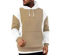 Uwdiohq Chaquetones Hombre Invierno Sudadera Informal De Manga Larga con Botones Y Media Cremallera para Hombre, Otoño E Ganso (Khaki, XL) Ropa Gimnasio Camisas Marca Muscle Fit Verano Trabajo