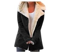 Uwdiohq Invierno mujer PlushButton Plus Outwearcoat compuesto chaqueta tamaño cálido abrigo de mujer Chaleco Acolchado Capucha Mujer Chaqueta Mujer Borrego Casacas De Invierno Mujer