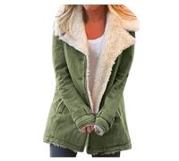 Uwdiohq Invierno mujer PlushButton Plus Outwearcoat compuesto chaqueta tamaño cálido abrigo de mujer Chaleco Acolchado Capucha Mujer Chaqueta Mujer Borrego Casacas De Invierno Mujer