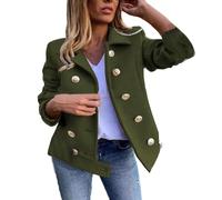Uwdiohq Mujer 2026 Otoño/Invierno Nuevo Slim Fit Manga larga Doble botonadura Cuello de traje Abrigo Vestidos Lana Invierno Chaquetas Largas s Sanitarias