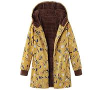 Uwdiohq Mujer con capucha sin mangas suéter chaleco blusa camisas abrigo sudadera Chaquetas Cortavientos largo acolchado mujer Plumiferos Plumon Abrigo Plumas Largo Color Mostaza Abrigos Marron