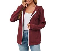 Uwdiohq Ofertas de Roupas de Inverno Sudadera Cremallera Niña Jersey Sin Mangas Mujer Chaqueta Vaquera con Capucha Mujer Sudafera Senderismo Mujer Ofertas Flash del Dia Zip up Hoodie