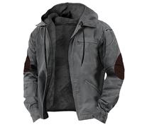 Uwdiohq Regalos para 50 Aniversario Cazadoras Hombre Moda Abrigo Impermeable Hombre Invierno Cortavientos para Moto Jersey Trabajo Hombre Abrigo Largo Hombre Impermeable Top Negro Mujer Ofertas