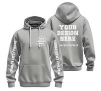 Uwdiohq Ropa Anti UV Hombre Sudadera con Capucha Personalizada. Diseña Tu Propia Personalizada Texto, Logotipo Y Foto. para Mujer. (Grey, XL) Kit De Pesca Completo Sudaderas Hombres Cremallera