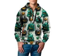 Uwdiohq Ropa Anti UV Hombre Sudadera De Manga Larga para Hombre, Estilo Otoño, con Estampado 3D. Camiseta Exteriores. Sudaderas Barca (Green, M) Gym Deporte Caza Gimnasio Corta Vento Camisa