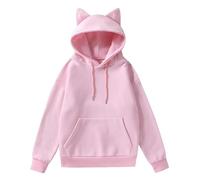 Uwdiohq Ropa De Verano Hombre American Sweatshirt Men's Winter Plus Velvet Thickened Warm Cold Proof Heavy Sudadera Deporte (Pink, XXXL) Moto Protecciones Pijama Parejas Sudaderas Hombres