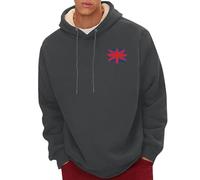 Uwdiohq Ropa De Verano Hombre Men's Spring and Autumn Winter Sweatshirt Plus Velvet Thickened 2D Printing Personalized Retro National Flag Casual Fashion Chompa (Dark Gray, XXXL) Anti Calor
