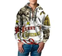 Uwdiohq Ropa De Verano Hombre Sudadera con Capucha Juvenil Y Moderna para Hombre, Ideal Otoño E Invierno, Camiseta Estampada En 3D Flores Dinámicas. Chaqueta Vestir (White, XL) Kit Pesca