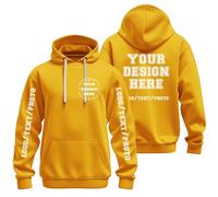 Uwdiohq Ropa De Verano Hombre Sudadera con Capucha Personalizada. Diseña Tu Propia Personalizada Texto, Logotipo Y Foto. para Mujer. Sudaderas (Yellow, XL) Camiseta Ciclismo Hombres Cremallera