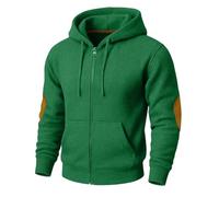 Uwdiohq Ropa De Verano Hombre Suéteres Tipo Cárdigan con Capucha para Hombre, Cremallera, Cómodos, Informales, Manga Larga, Bolsillos Top Metalizado (Green, XL) Playa Mangas Proteccion Solar