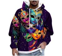 Uwdiohq Ropa Protección Solar Men's Casual Fashion Loose 3D Print Hoodie Llega (Black, XXXL) Mangas para El Sol Chaqueta Hombre Verano Parka Sin Camisa Manga Corta De Gym Larga Invierno Disfraz
